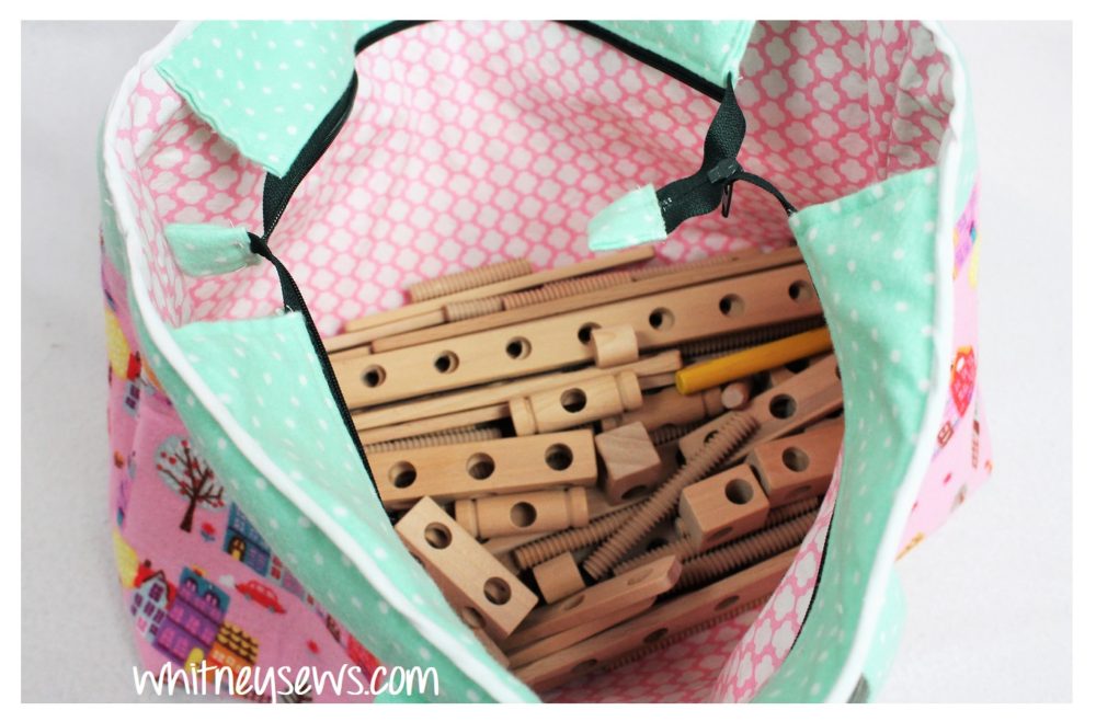 Tote Bag With Zipper Tutorial - Whitney Sews