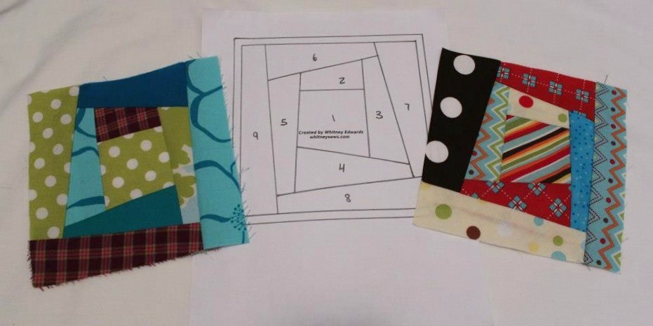 Scrappy Logs Paper Piecing Pattern from Whitney Sews