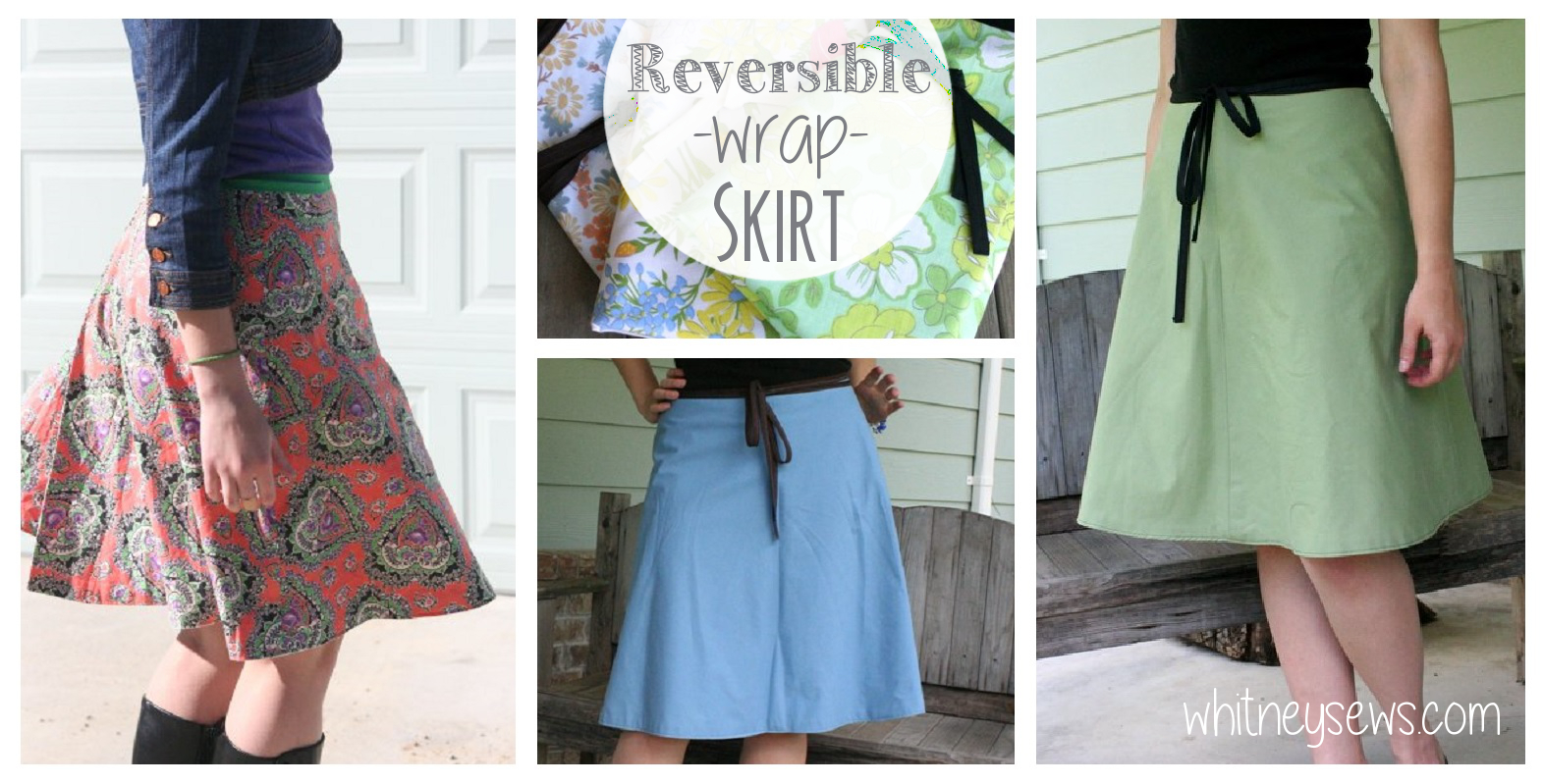Reversible Wrap Skirt - Whitney Sews