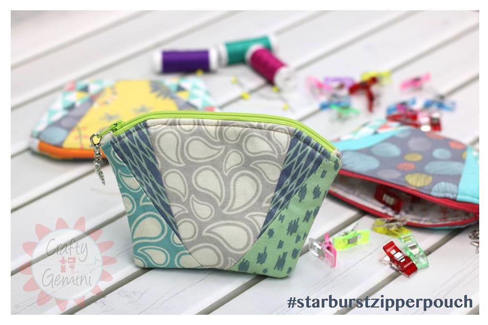 Starburst Zipper Pouch by Crafty Gemini