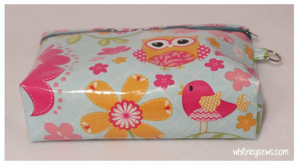 Oilcloth Zipper Pouch with Strap how to from Whitney Sews