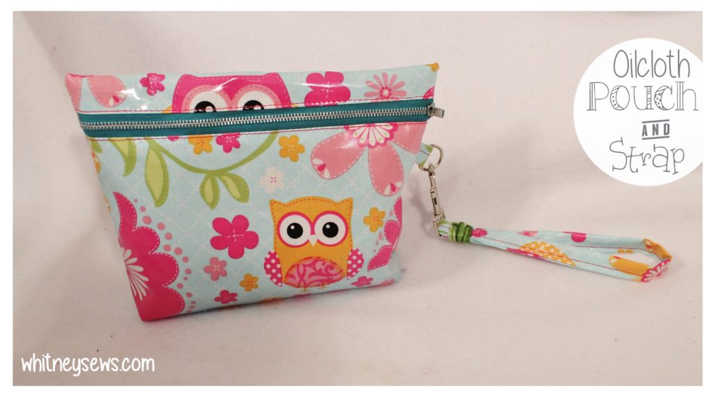 Full free video tutorial showing how to create a cute and practical zipper pouch from oilcloth.