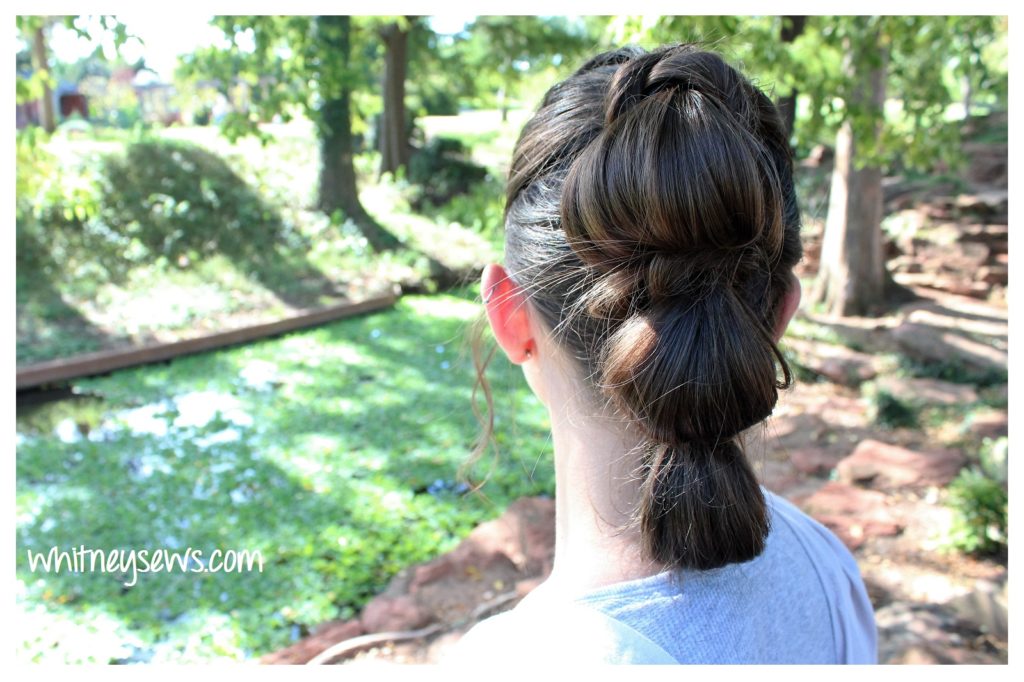 Rey triple bun Star Wars hair from Whitney Sews