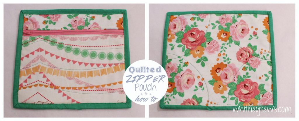 Quilted Zipper Pouch How to - Whitney Sews