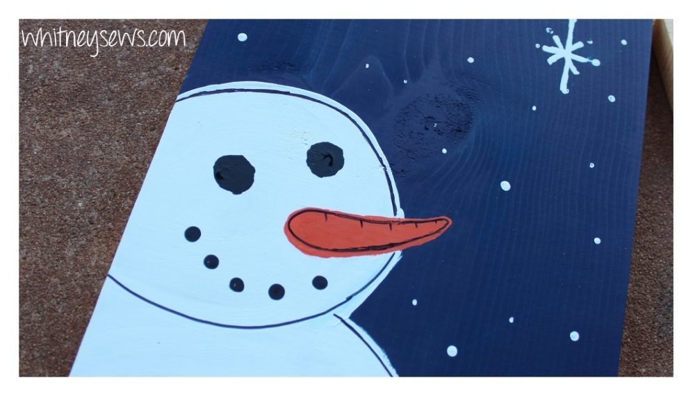 Snowman Painting - Holiday How to from Whitney Sews