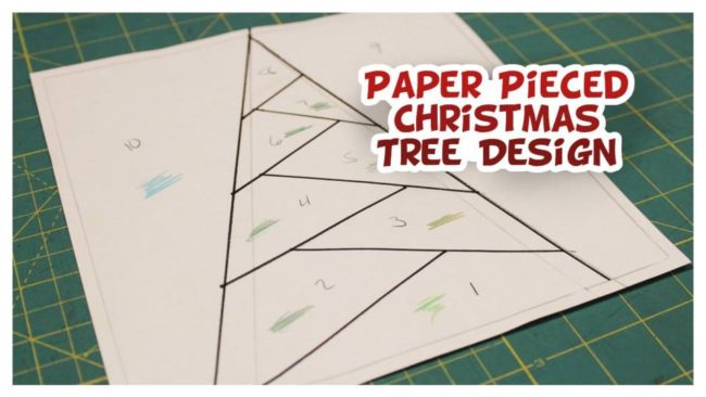 Christmas Tree Paper Piecing Design from Whitney Sews