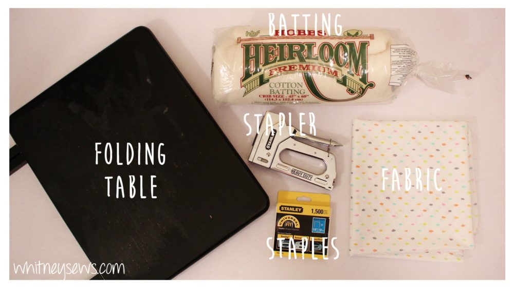 Supplies to make your own ironing table