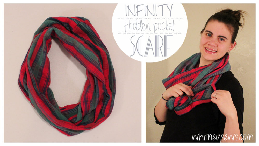 Infinity Scarf with Hidden Pocket How to from Whitney Sews