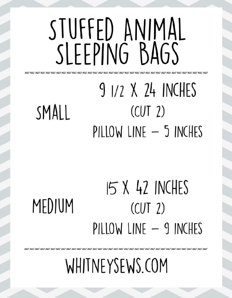 Sleeping Bag Measurement Chart