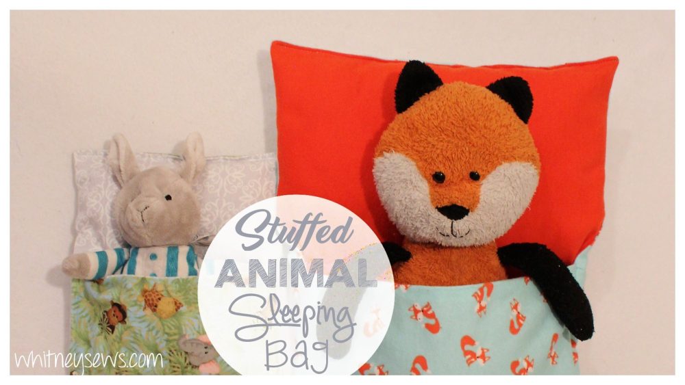 Stuffed Animal Sleeping Bag How to from Whitney Sews