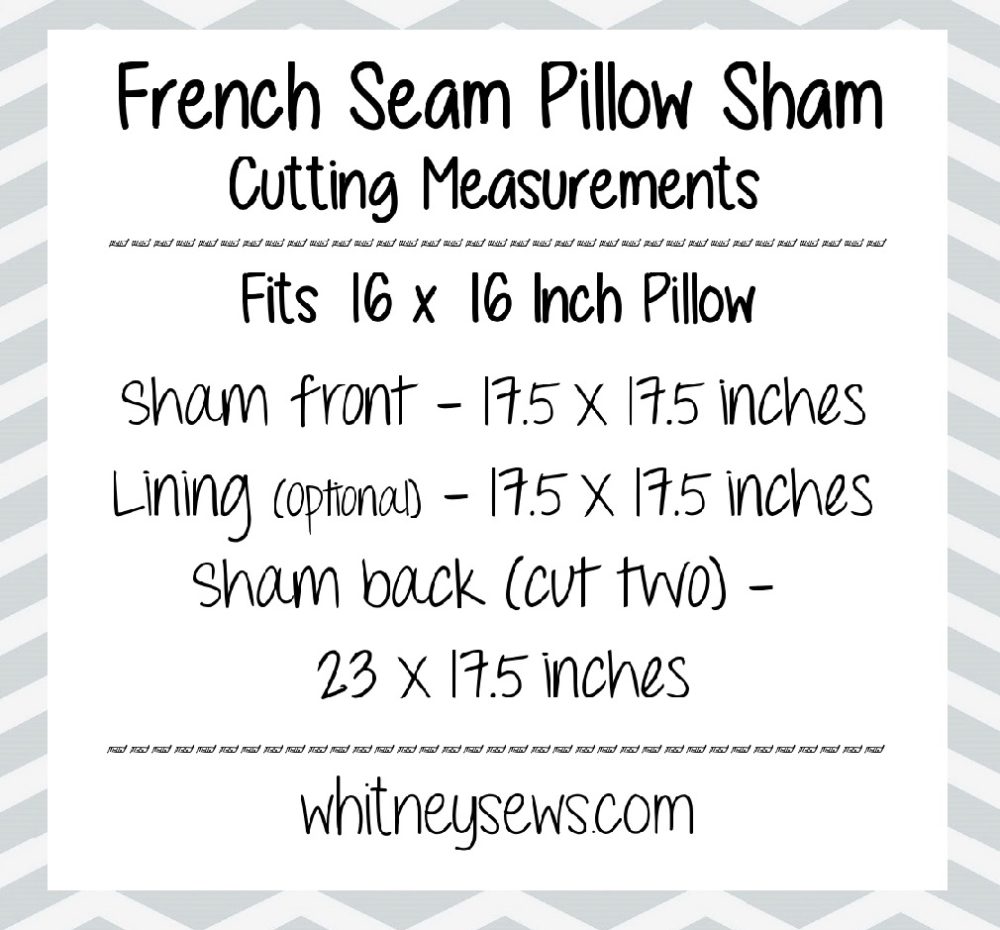 Pillow Sham with French Seams Whitney Sews