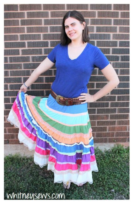 Tablecloth to Skirt Transformation - Whitney Sews