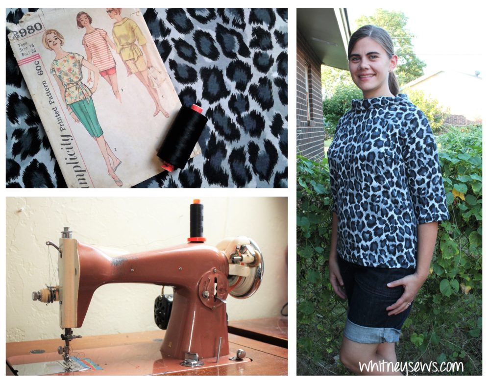 Creating a shirt from a 1960s Simplicity pattern on a 1960s sewing machine