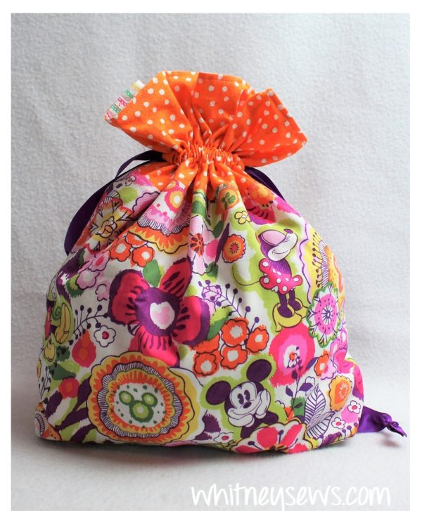 Drawstring Bag with Boxed Bottom - Whitney Sews