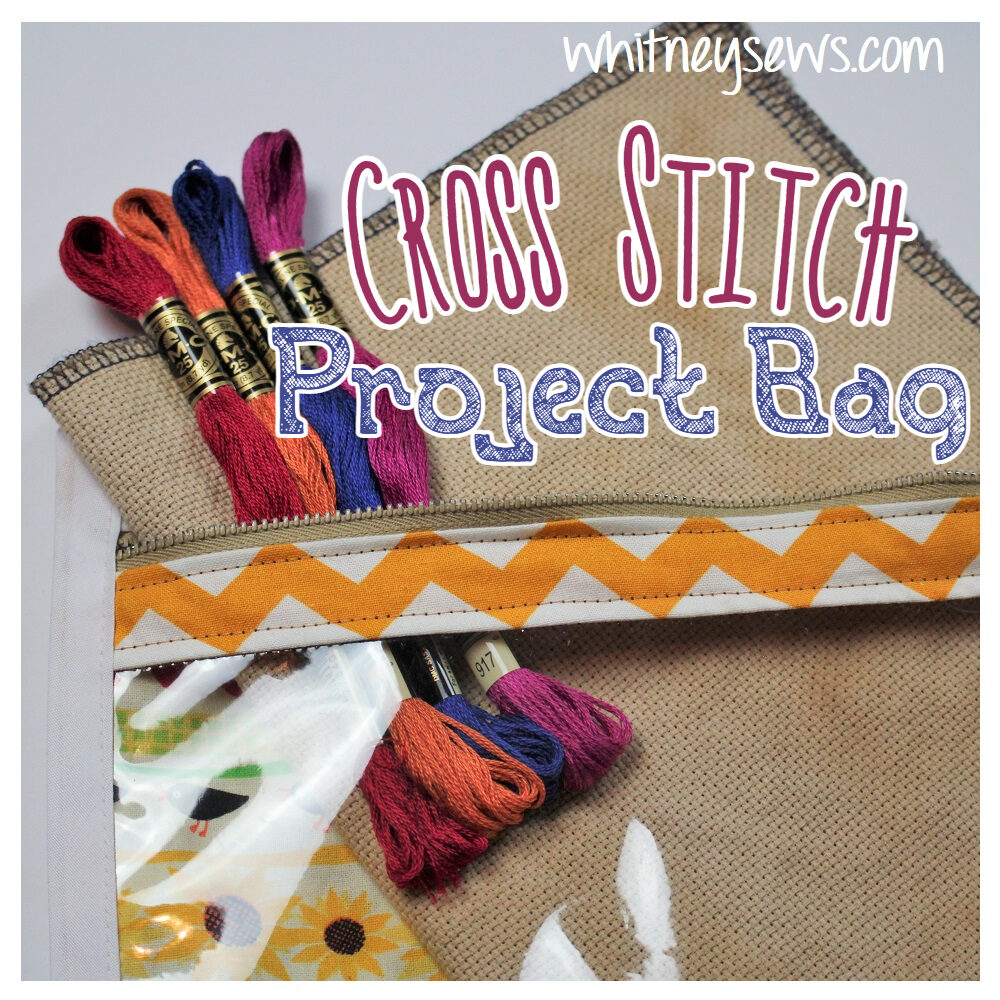 How To Make a Project Bag, Lined with Zipper, perfect for Cross Stitch  Projects! 